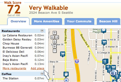 Screenshot of expanded amenity group with 'Add place' link